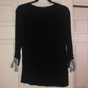 simple black 3/4 sleeve